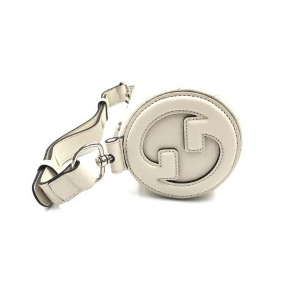 Gucci Mystic White Leather GG Mini Blondie Barrel Shoulder Bag Purse Pristine! - Picture 7 of 11